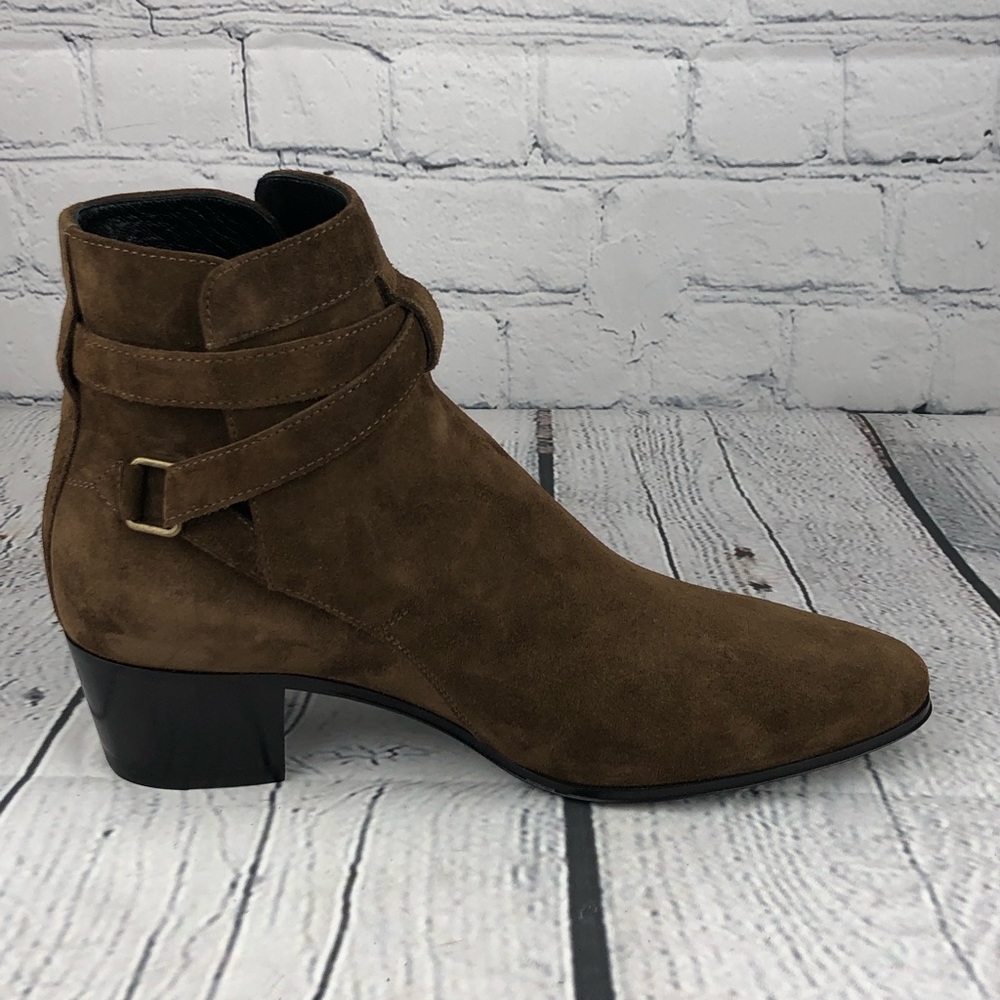 Saint Laurent, Brown Suede Ankle Boots, EU 35.5 - Picture 7 of 10